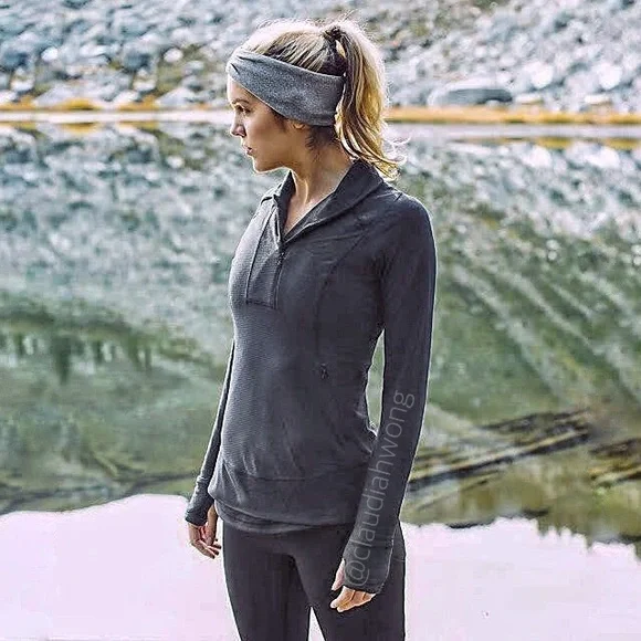 lululemon athletica Tops Lululemon Think Fast Thumbhole Half